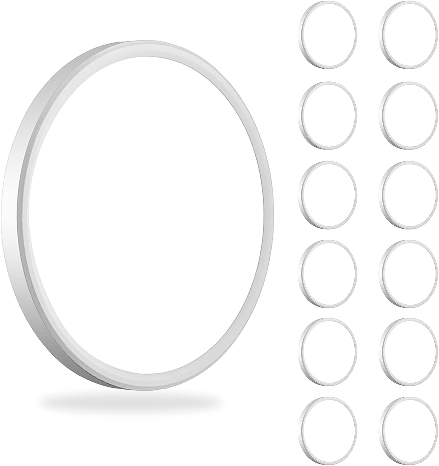 6PACK 3200lm LED Flush Mount Ceiling Light, Super Slim 12 inch LED Ceiling Light, 5000K Daylight LED Ceiling Light for Bedroom, Living Room, Dining Room, Garage and Office (White, Six Pack)