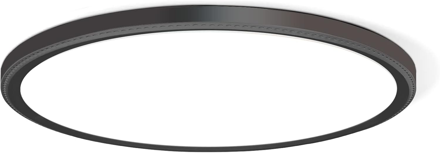 6PACK 3200lm LED Flush Mount Ceiling Light, Super Slim 12 inch LED Ceiling Light, 5000K Daylight LED Ceiling Light for Bedroom, Living Room, Dining Room, Garage and Office (White, Six Pack)