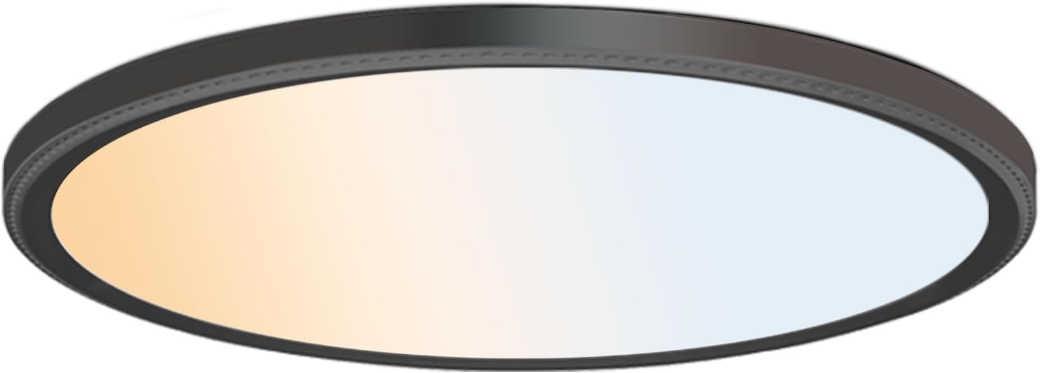 6PACK 3200lm LED Flush Mount Ceiling Light, Super Slim 12 inch LED Ceiling Light, 5000K Daylight LED Ceiling Light for Bedroom, Living Room, Dining Room, Garage and Office (White, Six Pack)